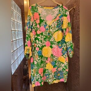 Lilly Pulitzer Hibiscus Stroll Palmetto Dress, Size Large